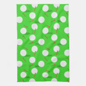 ゴルフゴルファーのゴルフ、おもしろいゴルフボール及びティー キッチンタオル (縦)