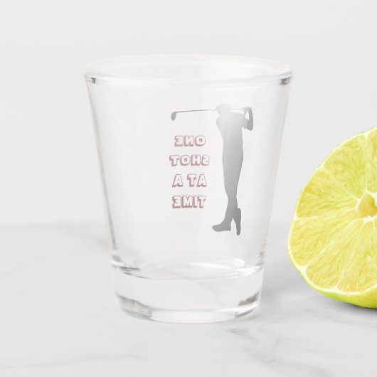ゴルフゴルファーのユーモア ショットグラス (裏面)