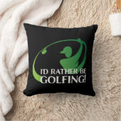 ゴルフゴルファーモダンスポーツブラックグリーンホーム クッション (ブランケット)