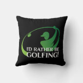 ゴルフゴルファーモダンスポーツブラックグリーンホーム クッション (裏面)