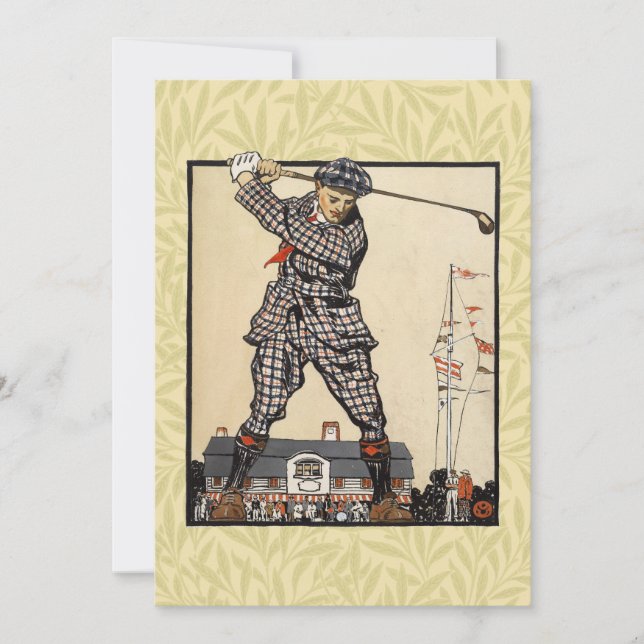 ゴルフゴルファーヴィンテージアンティークゴルフ (正面)