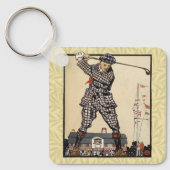 ゴルフゴルファーヴィンテージアンティークゴルフ キーホルダー (正面)