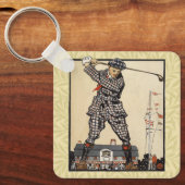 ゴルフゴルファーヴィンテージアンティークゴルフ キーホルダー (正面)