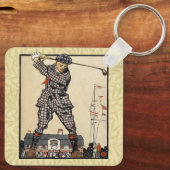 ゴルフゴルファーヴィンテージアンティークゴルフ キーホルダー (裏面)