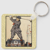 ゴルフゴルファーヴィンテージアンティークゴルフ キーホルダー (裏面)