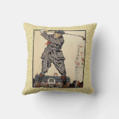 ゴルフゴルファーヴィンテージアンティークゴルフ クッション (裏面)