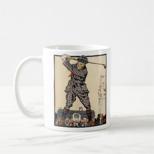 ゴルフゴルファーヴィンテージアンティークゴルフ コーヒーマグカップ