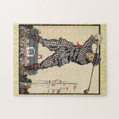 ゴルフゴルファーヴィンテージアンティークゴルフ ジグソーパズル (横)