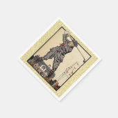 ゴルフゴルファーヴィンテージアンティークゴルフ スタンダードカクテルナプキン (角)