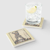 ゴルフゴルファーヴィンテージアンティークゴルフ ストーンコースター (横)