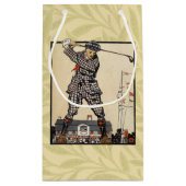 ゴルフゴルファーヴィンテージアンティークゴルフ スモールペーパーバッグ (裏面)