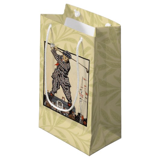 ゴルフゴルファーヴィンテージアンティークゴルフ スモールペーパーバッグ (正面アングル)