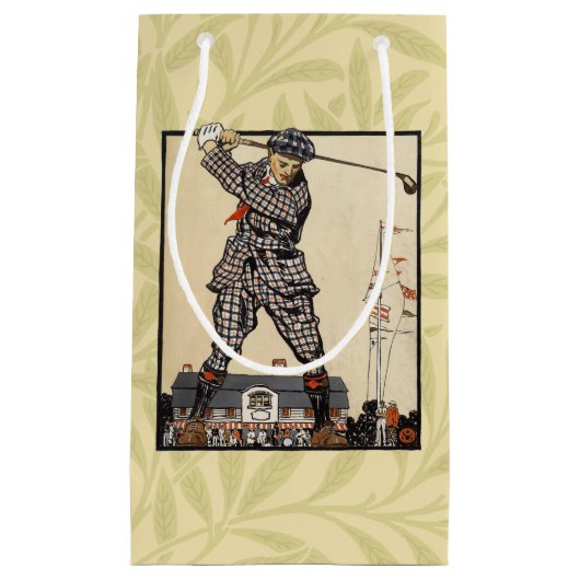 ゴルフゴルファーヴィンテージアンティークゴルフ スモールペーパーバッグ (正面)