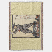 ゴルフゴルファーヴィンテージアンティークゴルフ スローブランケット (正面縦)