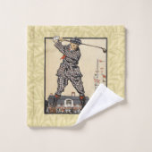 ゴルフゴルファーヴィンテージアンティークゴルフ バスタオルセット (ウォッシュタオル)