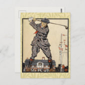 ゴルフゴルファーヴィンテージアンティークゴルフ ポストカード (正面/裏面)