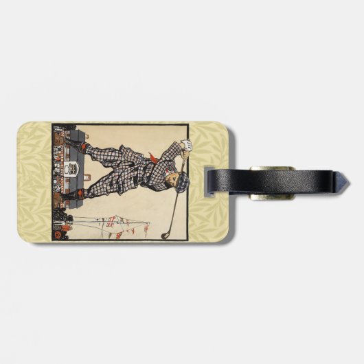 ゴルフゴルファーヴィンテージアンティークゴルフ ラゲッジタグ (裏面横)