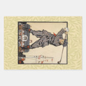 ゴルフゴルファーヴィンテージアンティークゴルフ ラッピングペーパーシート (正面)