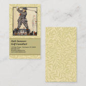 ゴルフゴルファーヴィンテージアンティークゴルフ 名刺 (正面/裏面)