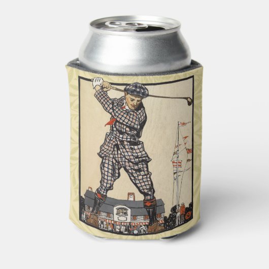 ゴルフゴルファーヴィンテージアンティークゴルフ 缶クーラー (缶裏面)