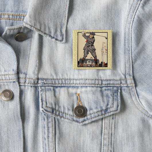 ゴルフゴルファーヴィンテージアンティークゴルフ 缶バッジ (インサイチュ)