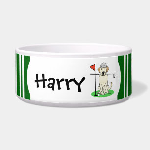 ゴルフゴルフイエロー・ラブラドール・レトリーバーラブラドールレトリーブドッグ ボウル