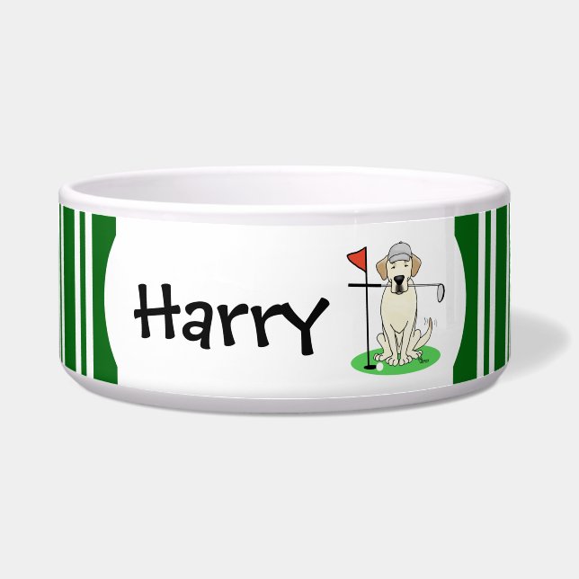 ゴルフゴルフイエロー・ラブラドール・レトリーバーラブラドールレトリーブドッグ ボウル (正面)