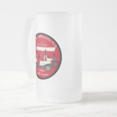 ゴルフゴルフゴルフカートすり付きビールマグ飲み物用品ガラス フロストグラスビールジョッキ (正面左)