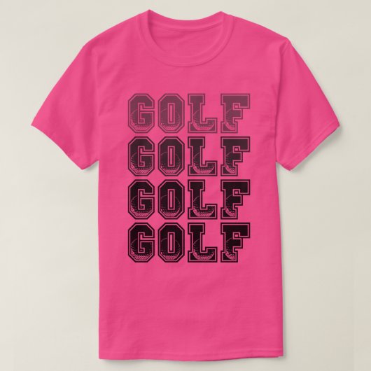 ゴルフゴルフゴルフデザイン Tシャツ (デザイン正面)