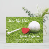 ゴルフゴルフボールとティー&ラブで日付を保存 セーブザデート (スタンド正面)