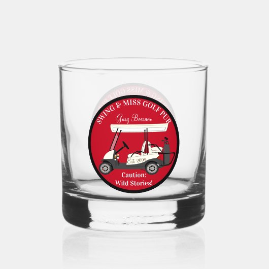 ゴルフゴルフ用カートウィスキーロックス飲み物用品セット ウイスキーグラス (正面)