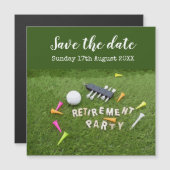 ゴルフゴルフ退職日を緑で保存パーティー (正面/裏面)