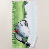 ゴルフサマービーチプールタオル ビーチタオル (正面)