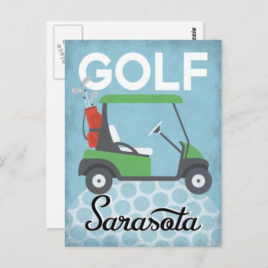 ゴルフサラソタフロリダ – レトロヴィンテージ旅行 ポストカード (正面/裏面)