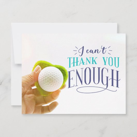 ゴルフサンキューカードが感謝してい足りない サンキューカード (正面)