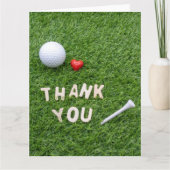 ゴルフサンキューカードのグリーングラスゴルファーへの愛 サンキューカード (正面)