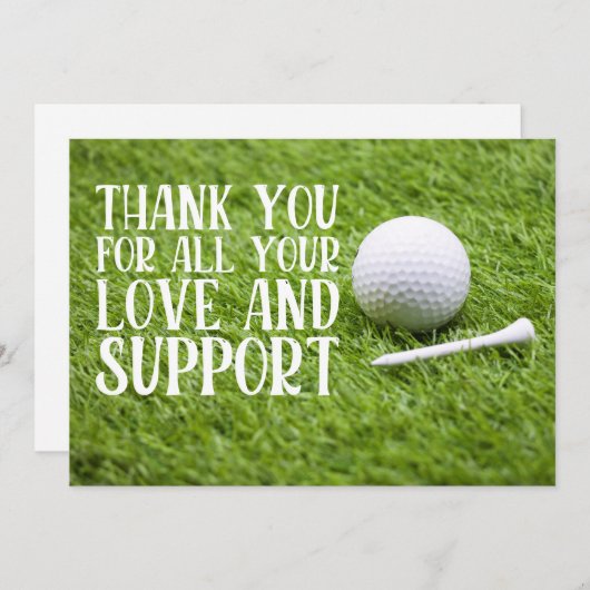 ゴルフサンキューカードのゴルファーへの愛と支援 サンキューカード (正面/裏面)