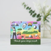 ゴルフサンキューカードフラッグボールハット付き (スタンド正面)