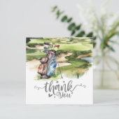 ゴルフサンキューカード水彩付きゴルフバッグ サンキューカード (スタンド正面)