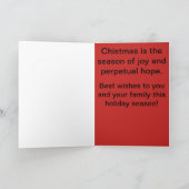 ゴルフサンタおよび友人が付いているテーマのクリスマスカード シーズンカード (内部)