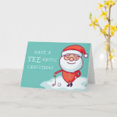 ゴルフサンタクロースのカード カード (黄色い花)