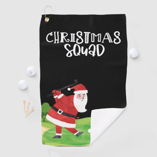 ゴルフサンタクロースのクリスマススクワッドがゴルフに行った ゴルフタオル (インサイチュ)