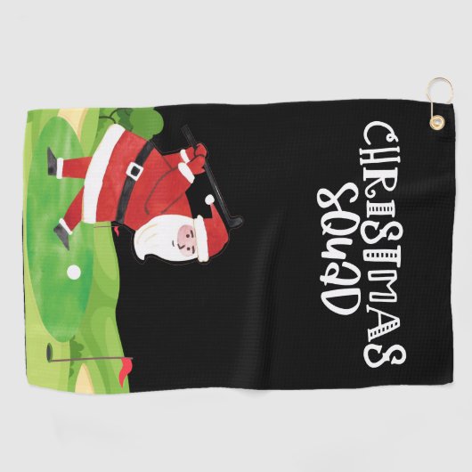 ゴルフサンタクロースのクリスマススクワッドがゴルフに行った ゴルフタオル (横)
