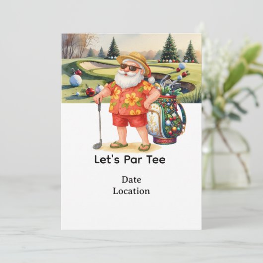 ゴルフサンタクロースのゴルフ夏のクリスマス 招待状 (スタンド正面)
