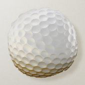 ゴルフサンタクロースは赤いカートに乗るクリスマスツリー ラウンドクッション (裏面)