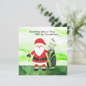 ゴルフサンタクロースゴルファーのクリスマスゴルフ シーズンカード (スタンド正面)