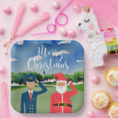 ゴルフサンタクロースパイロットパーティー用クリスマスクリスマス ペーパープレート (パーティー)