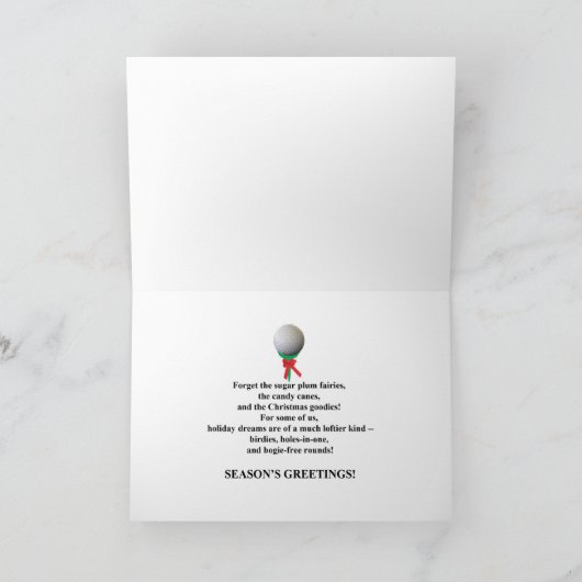 ゴルフサンタ付きクリスマスカード シーズンカード (内部)