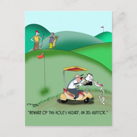 ゴルフサンドトラップのIRS監査人 ポストカード (正面)