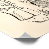 ゴルフシューズ1927パテントアート – オールドピーパー ポスター (角)